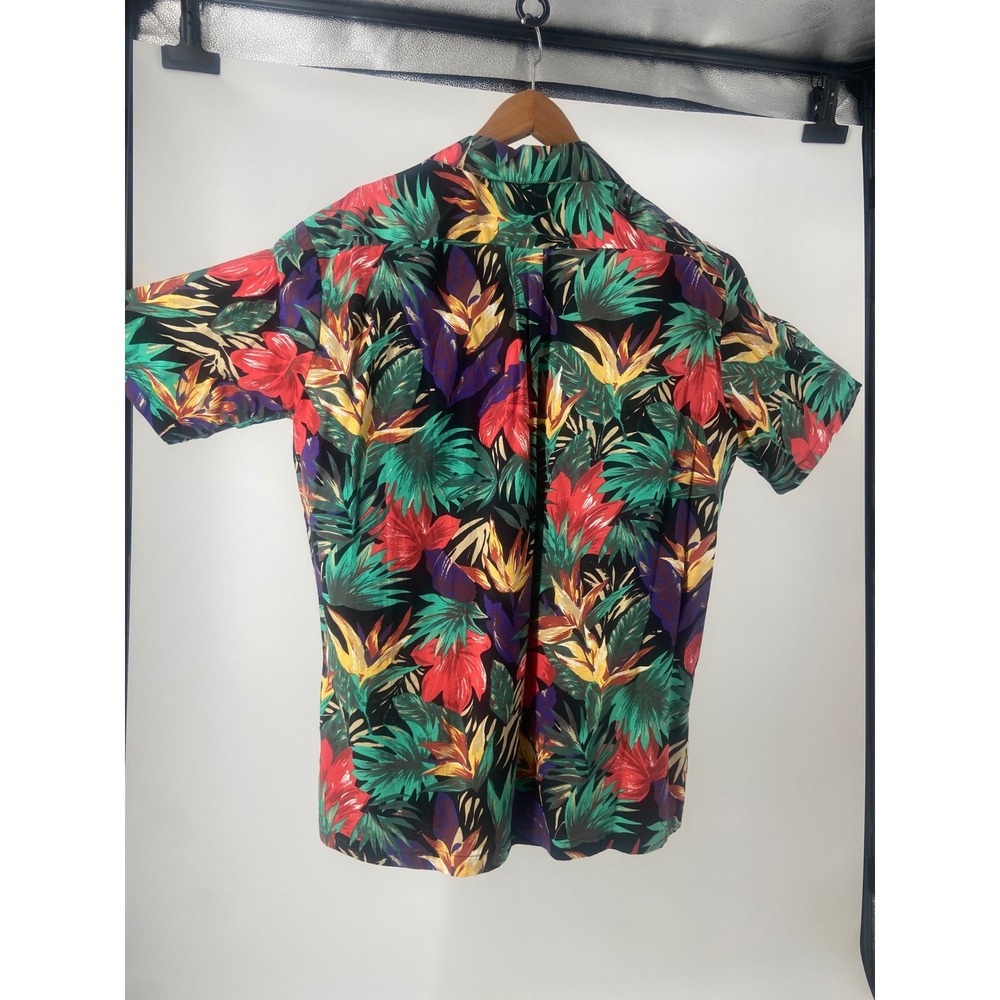 Men's Tori Richard Honolulu Hawaiian Tropical Floral Button Down Shirt‎ Size Lrg
